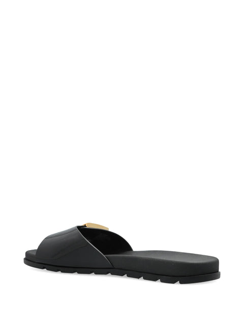 Tory Burch Women's Black Logo-Buckle Slides Slipper |Tory Burch In Lebanon