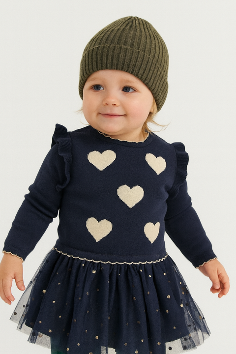 Boboli Baby Girl Navy Dress | Boboli In Lebanon