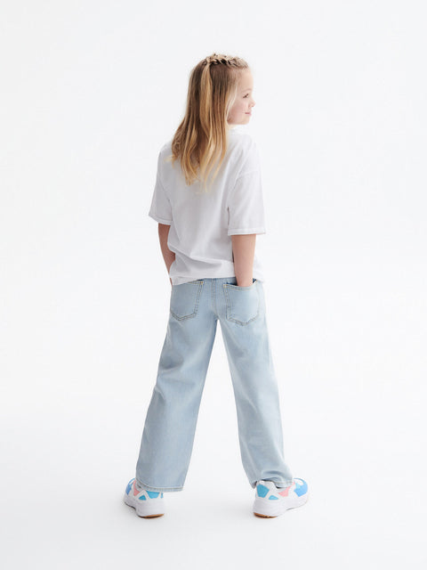 Reserved Girl's Light Blue Ripped Straight Jeans | Reserved In Lebanon