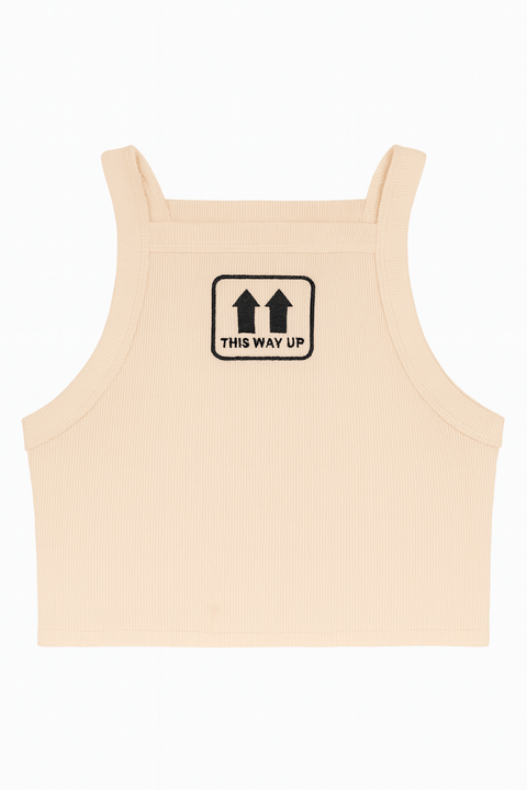 Missguided Women's Beige Crop Top AMF1612 shr