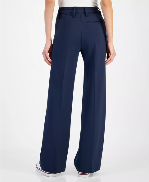 Tommy Hilfiger Women's Navy High-Rise Bootleg Ponte Trousers | Tommy Hilfiger In Lebanon