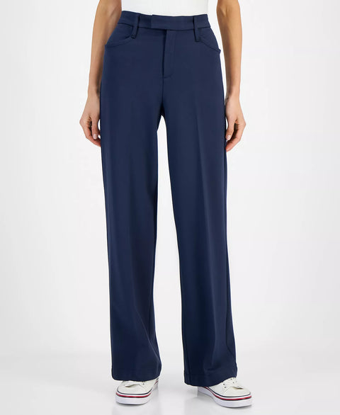 Tommy Hilfiger Women's Navy High-Rise Bootleg Ponte Trousers | Tommy Hilfiger In Lebanon