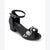 Kenneth Cole New York  Girl's Black Pearl Farah Open Toe Heeled Sandals