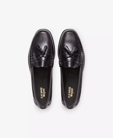 G.H.Bass Men's Black Weejuns Larkin tassel-detail Casual Shoes | G.H.Bass in Lebanon