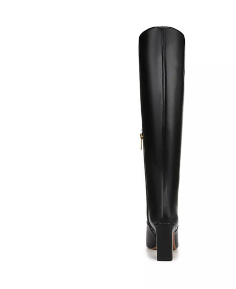Franco Sarto Women's Black Bowman Wide Calf Square Toe Knee High Dress Boots | Franco Sarto In Lebanon