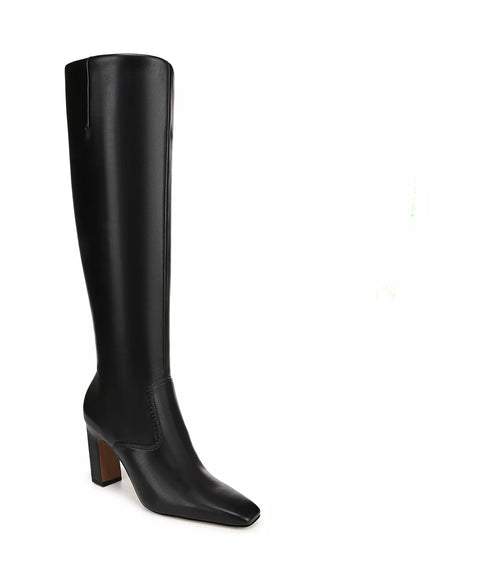 Franco Sarto Women's Black Bowman Wide Calf Square Toe Knee High Dress Boots | Franco Sarto In Lebanon