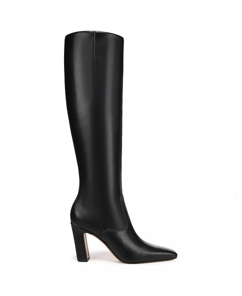 Franco Sarto Women's Black Bowman Wide Calf Square Toe Knee High Dress Boots | Franco Sarto In Lebanon