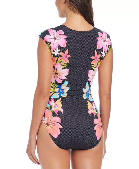 Bleu Rod Beattie Women's Multicolor Cap-Sleeve One Piece Swimsuit | Blue Rod Beattie In Lebanon