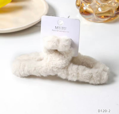 Muju high quality Soft Rabbit Plush Clip Hair Claw Accessories | Muju In Lebanon