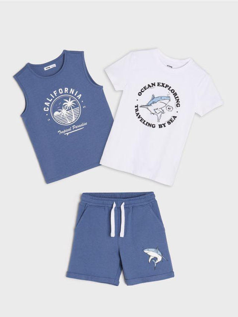 Sinsay Boy's White & Navy Set | Sinsay In Lebanon