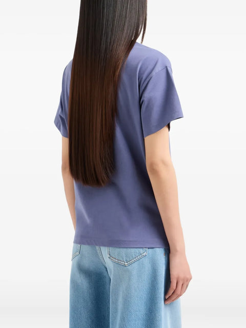 Emporio Armani Women's Purple Logo Graphic T-Shirt | Emporio Armani In Lebanon