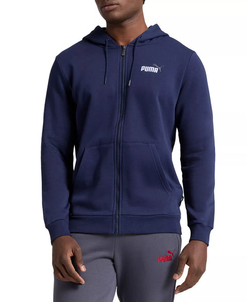 Puma Men's Navy Zip-Front Small Logo Fleece Jacket | Puma In Lebanon