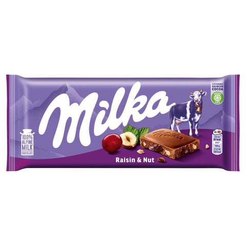 Milka Raisin and Nuts Chocolate Bar 100g | Milka In Lebanon