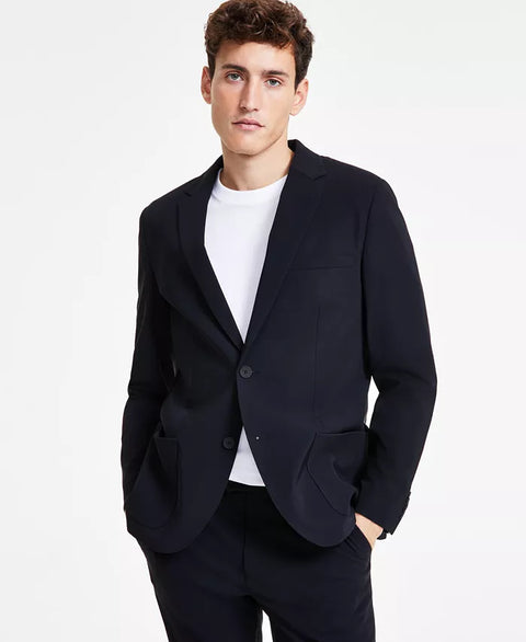 Alfani Men's Black Alfatech Notch Lapel Patch Pocket Blazer | Alfani In Lebanon