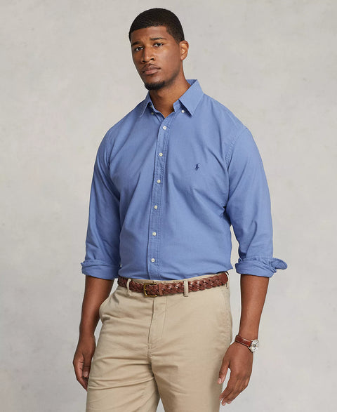 Polo Ralph Lauren Men's Blue Big & Tall Classic-Fit Long-Sleeve Oxford Shirt| Polo Ralph Lauren in Lebanon