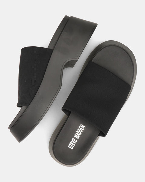 Steve Madden Women's Black Throw Back Slipper |Steve Madden In Lebanon