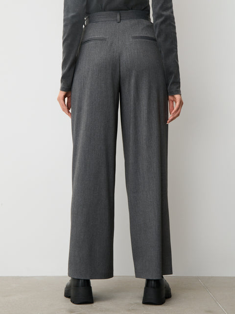 Sinsay Women's Dark Grey Loose Fit Trousers   | Sinsay in Lebanon