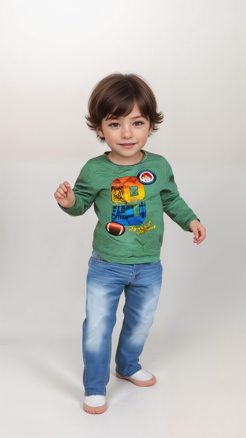 S.Oliver Boy's Green Long-Sleeve Blouse |S.Oliver in Lebanon