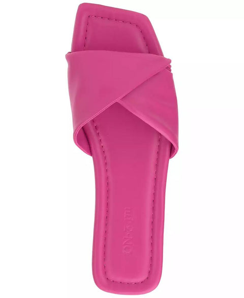 On 34th Women's Fuchsia Catryn Slide Flat Sandals | On 34th In Lebanon