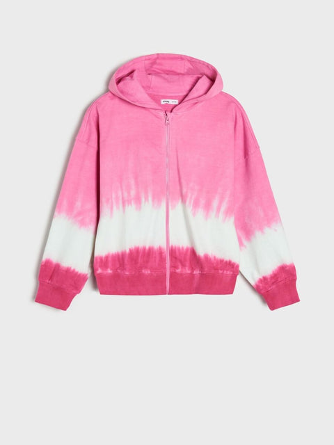 Sinsay Girl's Pink Tie Dye Hooded Jacket | Sinsay In Lebanon