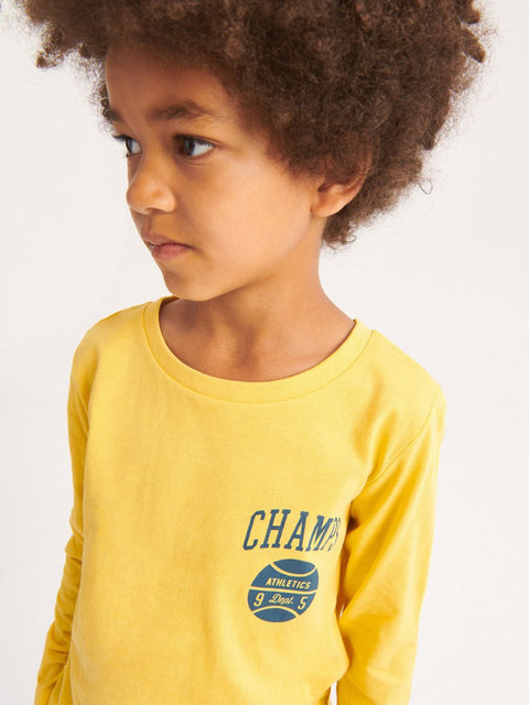 Reserved Boy's Yellow Long Sleeve Blouse | Reserved In Lebanon