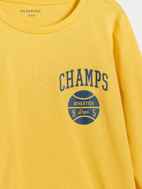 Reserved Boy's Yellow Long Sleeve Blouse | Reserved In Lebanon
