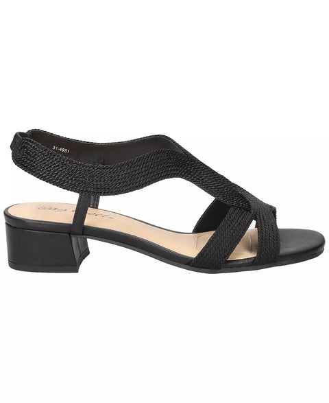 Easy Street  Women's Black Festival Block Heel Sandals  | Easy Street in Lebanon