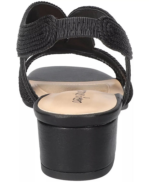 Easy Street  Women's Black Festival Block Heel Sandals  | Easy Street in Lebanon