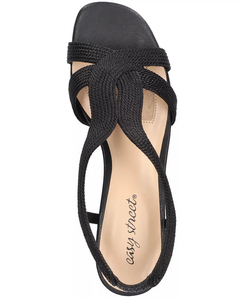 Easy Street  Women's Black Festival Block Heel Sandals  | Easy Street in Lebanon