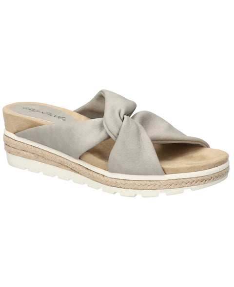 Easy Street Women's Grey Ja Wedge Heel Sandals | Easy Street In Lebanon