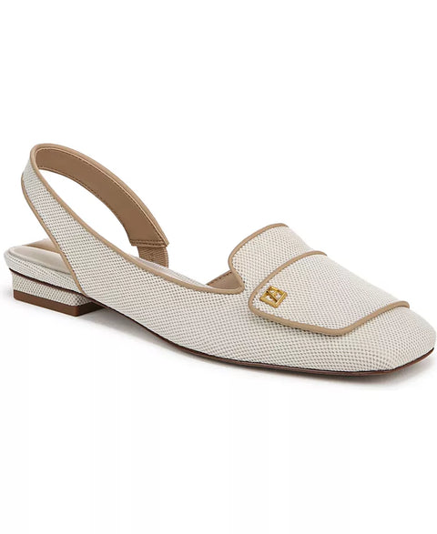 Franco Sarto Women's Beige Teagan Square Toe Slingback Flats | Franco Sarto In Lebanon