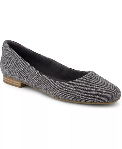 Toms Women's Gray Briella Shimmer Twill Slip-On Ballet Flats |Toms In Lebanon