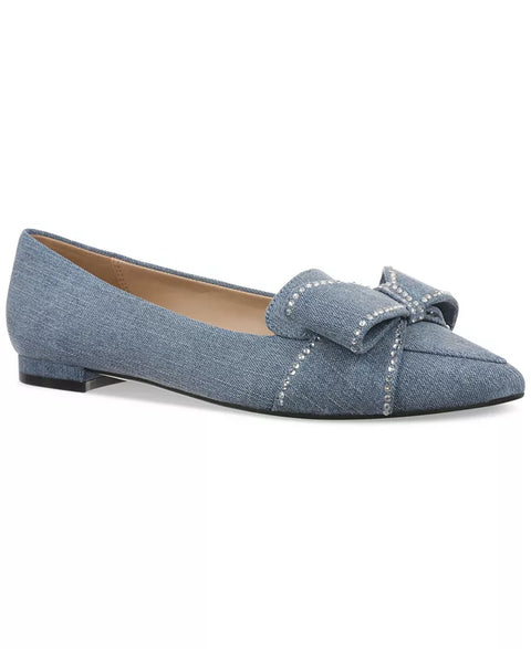 On 34th Women's Blue Denim Kaete Bow Flats | On 34th In Lebanon