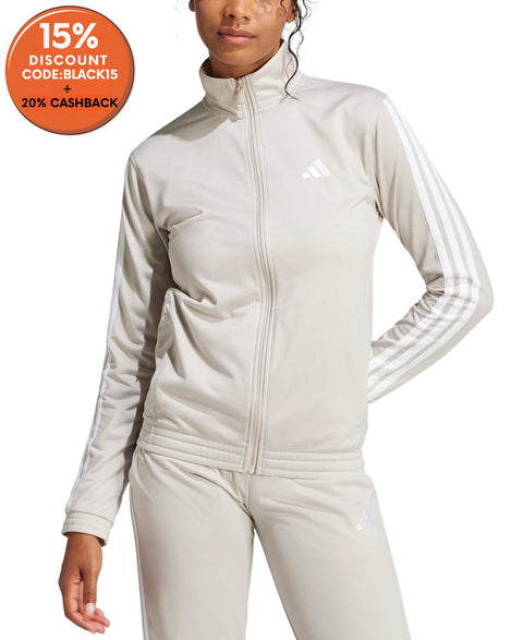 Adidas Women's Light Khaki Tricot 3-stripes Track Jacket | Adidas In Lebanon
