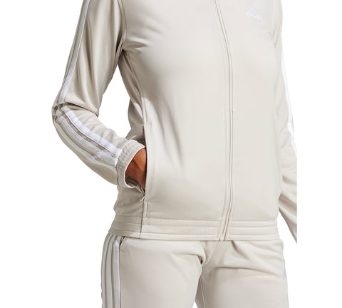 Adidas Women's Light Khaki Tricot 3-stripes Track Jacket | Adidas In Lebanon