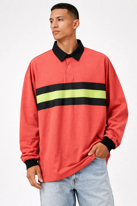 Forever 21 Men's Red Multi Long Sleeve Blouse | Forever 21 In Lebanon