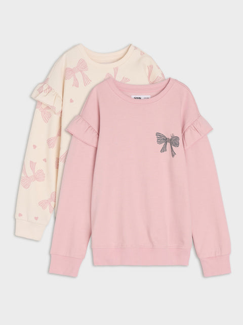 Sinsay Baby Girl's Pink & Beige Printed 2 Packs Sweatshirt|Sinsay In Lebanon
