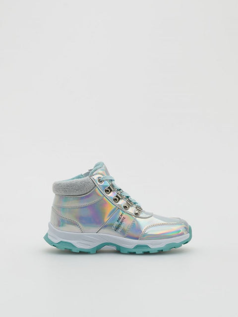Reserved Girl's Silver & Light Blue Ankle Sneakers | Reserved In Lebanon