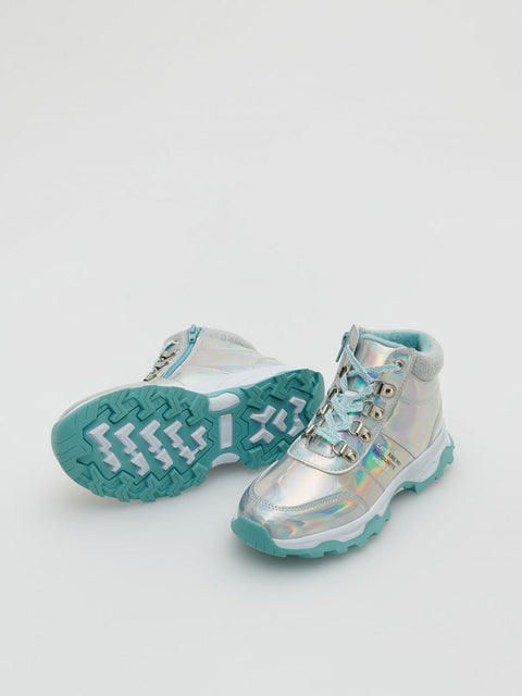Reserved Girl's Silver & Light Blue Ankle Sneakers | Reserved In Lebanon