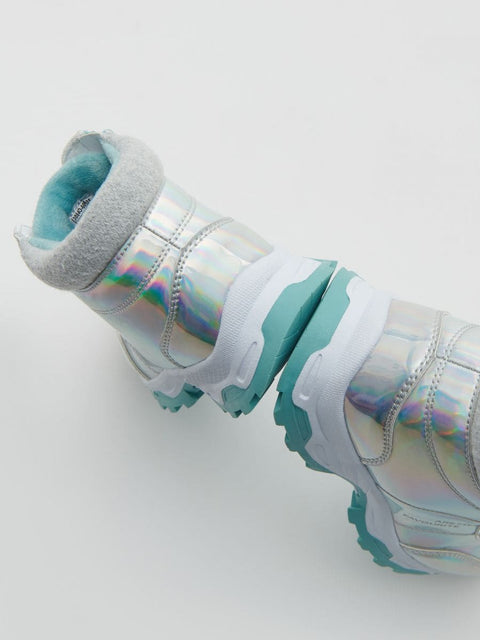 Reserved Girl's Silver & Light Blue Ankle Sneakers | Reserved In Lebanon