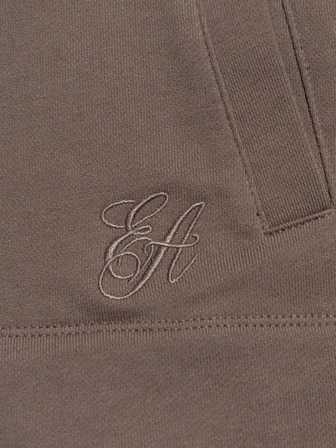 Emporio Armani Women's Brown Logo-Embroidered Zip-Up Hooded Jacket | Emporio Armani In Lebanon