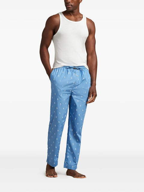 Polo Ralph Lauren Men's Beach Blue Big & Tall Printed Woven Pajama Pant | Polo Ralph Lauren In Lebanon