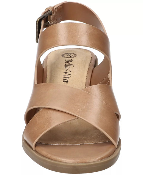 Bella Vita Women's Nude Cameron Block Heeled Sandals | Bella Vita In Lebanon