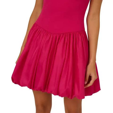 Adrianna Papell Women's Fuchsia Bubble Hem Sleeveless Dress | Adrianna Papell In Lebanon