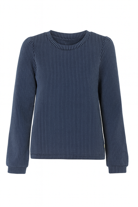 POMPdeLUX Girl's Navy Blue Long-Sleeve Blouse | POMPdeLUX in Lebanon