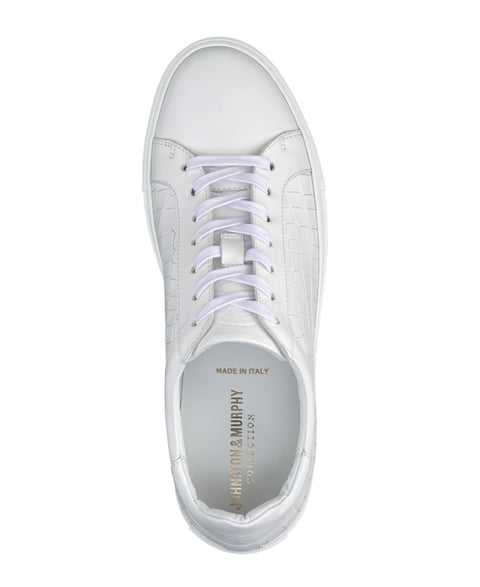 Johnston & Murphy Collection Men's White Jake Low Top Sneakers | Johnston & Murphy Collection In Lebanon