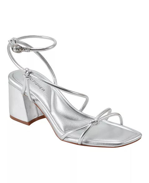 Marc Fisher Women's Silver Gurion Square Toe Dress Sandals | Marc Fisher In Lebanon