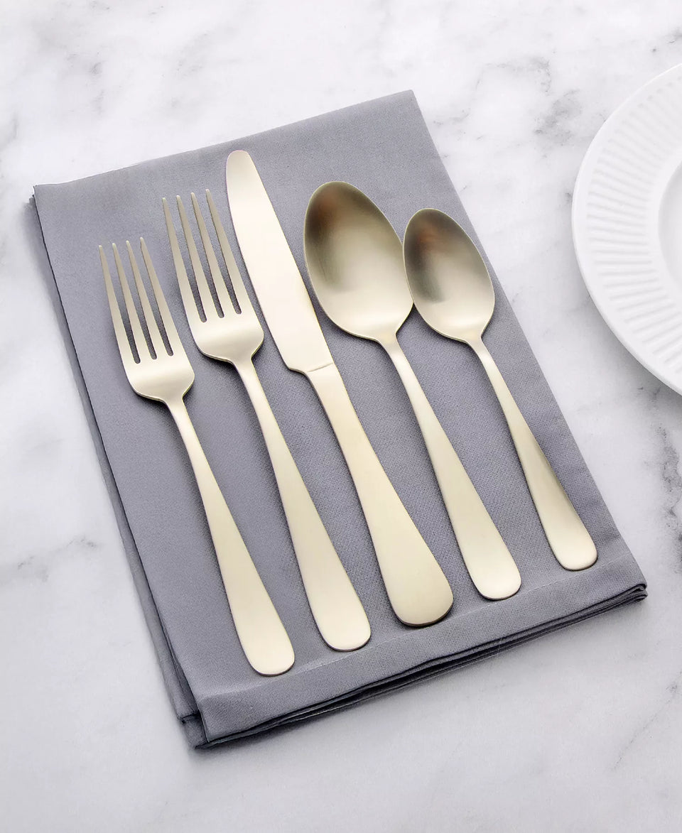 Kitchinox Alton Bay Gold Satin Flatware 20-Pc Set| Kitchinox in Lebanon