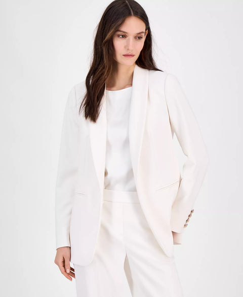 Anne Klein Women's Off White Liberty Stretch Open-Front Shawl Collar Blazer | Anne Klein Jeans In Lebanon
