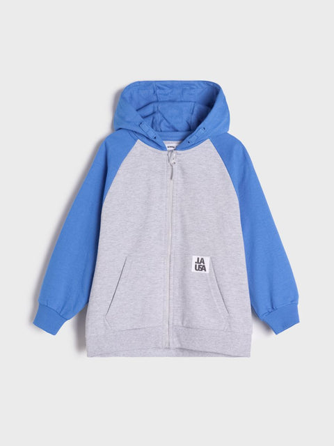 Sinsay Baby Boy's Blue & Gray Hooded Jacket | Sinsay In Lebanon